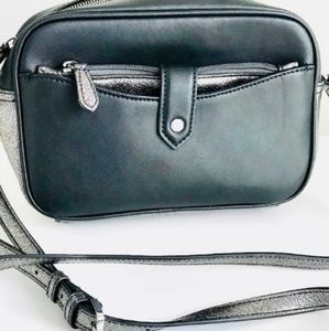 Gili NY Black and Gunmetal Crossbody
